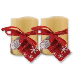 Brite Star 3 In. X 6 In. Flameless Novelty Ivory LED Candle (2-Set)-45-788-21 203541612