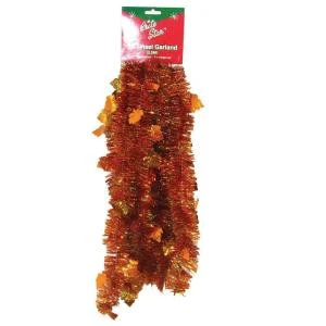 Brite Star 9 ft. Autumn Holographic Maple Leaf Tinsel (Set of 4)-96-015-4HO 205116179 Brite Star 9 Ft. Autumn Holographic Maple Leaf Tinsel (Set Of 4)-96-015-4HO 205116179 -Christmas Decoration Store brite star 9 ft. autumn holographic maple leaf tinsel set of 4 96 015 4ho