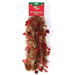 Brite Star 9 Ft. Autumn Ochre Maple Leaf Tinsel (Set Of 4)-96-015-4OC 205116181