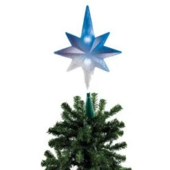 Brite Star Frosty Star Blue And White LED Tree Topper-42-528-00 100651744