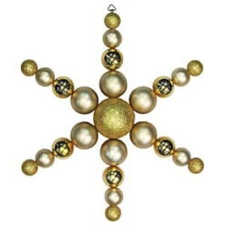 Christmas By Krebs 31 In. Gold Shatterproof Star Flake Ornament-CBK30066 204510509