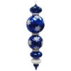 Christmas By Krebs 44 In. Blue And Silver Shatterproof Finial With Snowflakes-CBK40124 206214912