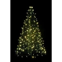 Crab Pot Trees 3 Ft. Pre-Lit LED Green Artificial Christmas Tree With Green Frame And 160 Multi-Color Lights-G3M-LED 205471993