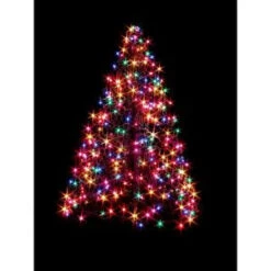 Crab Pot Trees 4 Ft. Indoor/Outdoor Pre-Lit Incandescent Artificial Christmas Tree With Green Frame And 300 Multi-Color Lights-G4M 205421117