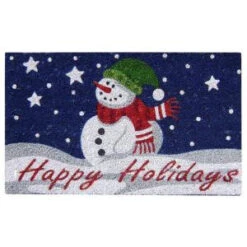 Creative Accents Happy Holidays 18 In. X 30 In. SuperScraper Vinyl/Coir Door Mat-33016 204799280