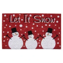 Creative Accents Snow Red 18 In. X 30 In. SuperScraper Vinyl / Coir Door Mat-33042 203576110