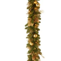 Decorative Collection 6 Ft. Elegance Garland With Battery Operated Warm White LED Lights-DC13-109-6B/B 300330615