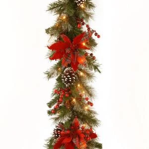 Decorative Collection 9 ft. Tartan Plaid Garland with Battery Operated Warm White LED Lights-DC13-147-9BB-1 300330525 Decorative Collection 9 Ft. Tartan Plaid Garland With Battery Operated Warm White LED Lights-DC13-147-9BB-1 300330525 -Christmas Decoration Store decorative collection 9 ft. tartan plaid garland with battery operated warm white led l