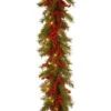 Decorative Collection 9 Ft. Valley Pine Garland With Battery Operated Warm White LED Lights-DC13-157-9CB-1 300330527 -Christmas Decoration Store decorative collection 9 ft. valley pine garland with battery operated warm white led li