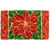 Entryways Perfect Poinsettia 18 In. X 30 In. Coir Door Mat-2083S 207050743 -Christmas Decoration Store entryways perfect poinsettia 18 in x 30 in. coir door mat 2083s