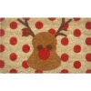 Entryways Rudolf 18 In. X 30 In. Hand Woven Coconut Fiber Door Mat-2043S 205850055 -Christmas Decoration Store entryways rudolf 18 in x 30 in. hand woven coconut fiber door mat 2043s