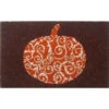Entryways Scrolled Pumpkin 17 In. X 28 In. Non-Slip Coir Door Mat-P2038 205850036