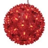GE 5.5 In. 50-Light LED StayBright Red Super Sphere-99309HD 206768305 -Christmas Decoration Store ge 55 in. 50 light led staybright red super sphere 99309hd