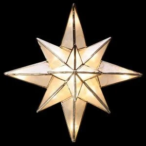 GE Clear Capiz Bethlehem Star Tree Topper-71401HD 205147048 GE Clear Capiz Bethlehem Star Tree Topper-71401HD 205147048 -Christmas Decoration Store ge clear capiz bethlehem star tree topper 71401hd
