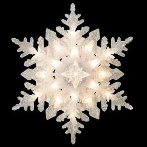 GE Holiday Classics Silver Glittered Snowflake Tree Topper-71241HD 205146927 GE Holiday Classics Silver Glittered Snowflake Tree Topper-71241HD 205146927 -Christmas Decoration Store ge holiday classics silver glittered snowflake tree topper 71241hd