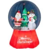 Gemmy 104.33 In. W X 104.33 In. D X 144.09 In. H Inflatable Snow Globe Santa With Snowman-87564 300082144 -Christmas Decoration Store gemmy 10433 in w x 10433 in d x 14409 in. h inflatable snow globe santa with snowman 87