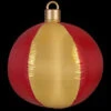 Gemmy 27.17 In. D X 27.17 In. W X 30.71 In. H Inflatable Mixed Media-Hanging Red And Gold Ball Ornament-39682 206997643 -Christmas Decoration Store gemmy 2717 in d x 2717 in w x 3071 in. h inflatable mixed media hanging red and gold ba