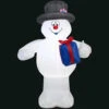 Gemmy 27.56 In. L X 20.47 In. W X 42.13 In. H Inflatable Frosty With Present-89201X 300060720 -Christmas Decoration Store gemmy 2756 in l x 2047 in w x 4213 in. h inflatable frosty with present 89201x