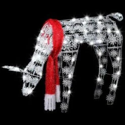 Gemmy 27.56 In. Silver Glitter Doe-38853X 300060764