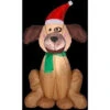 Gemmy 3.5 Ft. H Inflatable Holiday Dog-89944X 206403218 -Christmas Decoration Store gemmy 35 ft. h inflatable holiday dog 89944x