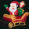 Gemmy 41.34 In. L X 27.56 In. W X 42.13 In. H Inflatable Santa With Sleigh-83440X 300060744 -Christmas Decoration Store gemmy 4134 in l x 2756 in w x 4213 in. h inflatable santa with sleigh 83440x