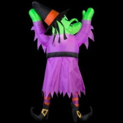 Gemmy 42.13 In. W X 11.81 In. D X 59.84 In. H Inflatable Witch Hanging From Roof-70772 207107600