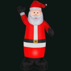 Gemmy 43.31 In. L X 37.01 In. W X 83.86 In. H Inflatable Santa-89795X 300060728