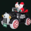 Gemmy 44.49 In. L X 66.14 In. W X 59.84 In. H Inflatable Antique Car Scene-36646X 300060723 -Christmas Decoration Store gemmy 4449 in l x 6614 in w x 5984 in. h inflatable antique car scene 36646x