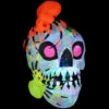 Gemmy 45.28 In. W X 48.03 In. D X 72.05 In. H Inflatable Light Show Skull With Spiders - Kaleidoscope-51917X 205469571 -Christmas Decoration Store gemmy 4528 in w x 4803 in d x 7205 in. h inflatable light show skull with spiders kalei