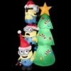 Gemmy 45.52 In. W X 31.10 In. D X 72.05 In. H Inflatable-Minions Decorating Tree Scene-38292 206137734 -Christmas Decoration Store gemmy 4552 in w x 3110 in d x 7205 in. h inflatable minions decorating tree scene 38292