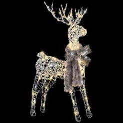 Gemmy 48.43 In. Frozen Fire Silver Vines Buck-36434X 300060768