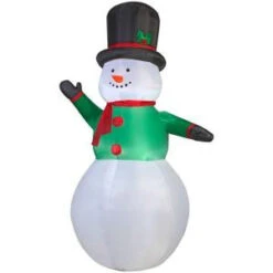 Gemmy 63.39 In. D X 51.18 In. W X 107.48 In. H Inflatable Snowman-12683 207052564