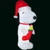 Gemmy 64 In. Inflatable Snoopy With Woodstock In Stocking-Giant-Peanuts-85551X 300060730 -Christmas Decoration Store gemmy 64 in. inflatable snoopy with woodstock in stocking giant peanuts 85551x