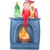 Gemmy 6.5 Ft. H Inflatable Scout Elf On Fireplace-36995 205919997 -Christmas Decoration Store gemmy 65 ft. h inflatable scout elf on fireplace 36995