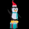 Gemmy 7 Ft. H Inflatable Penguin With Gift Box-86198X 205469608