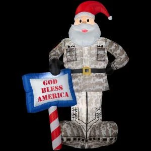 Gemmy 7 ft. Inflatable Military Santa-89127 204220613 Gemmy 7 Ft. Inflatable Military Santa-89127 204220613 -Christmas Decoration Store gemmy 7 ft. inflatable military santa 89127