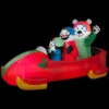 Gemmy 83.86 In. W X 37.01 In. D X 42.91 In. H Animated Inflatable Bobsled Team Penguin, Snowman And Teddy Bear-88259X 205469618 -Christmas Decoration Store gemmy 8386 in w x 3701 in d x 4291 in. h animated inflatable bobsled team penguin snowm
