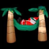 Gemmy 90 In. W X 38 In. D X 72 In. H Inflatable Santa In Hammock Scene-89212 300082137 -Christmas Decoration Store gemmy 90 in w x 38 in d x 72 in. h inflatable santa in hammock scene 89212