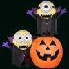 Gemmy Gone Batty 6 Ft. H Inflatable Minions With Pumpkin Scene-59406X 300060754 -Christmas Decoration Store gemmy gone batty 6 ft. h inflatable minions with pumpkin scene 59406x
