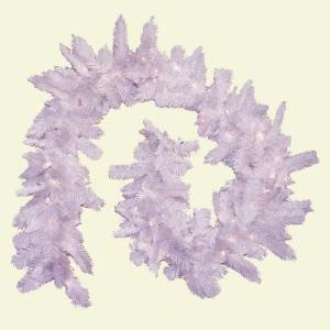 General Foam 9 ft. Pre Lit Deluxe White Winter Fir Garland with Clear Lights-HD-V97717C1 203321367 General Foam 9 Ft. Pre Lit Deluxe White Winter Fir Garland With Clear Lights-HD-V97717C1 203321367 -Christmas Decoration Store general foam 9 ft. pre lit deluxe white winter fir garland with clear lights hd v97717c