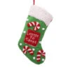 Glitzhome 19 In. Polyester/Acrylic Hooked Christmas Stocking With 3D Candy Cane-JK25650C 207053516 -Christmas Decoration Store glitzhome 19 in. polyesteracrylic hooked christmas stocking with 3d candy cane jk25650c