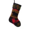Glitzhome 19 In. Polyester/Acrylic Plaid Christmas Stocking With Rug Hooked Bear-JK13225PFB 207053489 -Christmas Decoration Store glitzhome 19 in. polyesteracrylic plaid christmas stocking with rug hooked bear jk13225