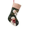 Glitzhome 19.3 In. Polyester/Acrylic Hooked Christmas Stocking With Snowmen Image-JK26178PFS 207053491 -Christmas Decoration Store glitzhome 193 in. polyesteracrylic hooked christmas stocking with snowmen image jk26178