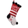 Glitzhome 20 In. Polyester/Acrylic Hooked Christmas Stocking With Lucky Dog-JK25660PFL 207053518 -Christmas Decoration Store glitzhome 20 in. polyesteracrylic hooked christmas stocking with lucky dog jk25660pfl