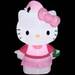 Hello Kitty 24.41 In. D X 16.54 In. W X 35.83 In. H Inflatable Hello Kitty In Pink Outfit And Hat-35472 206997625