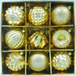 Home Accents Holiday 130 Mm Gold Shatterproof Ornament (9-Count)-C-16916A 206954438