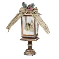 Home Accents Holiday 17 In. Tabletop Snow Blowing Lantern With LED Illumination-6299-17215 206954046