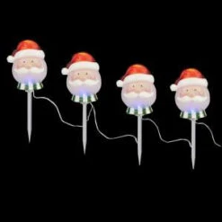 Home Accents Holiday 18 In. Smiling Santa Pathway Markers With Color Changing LED Illumination-6201-18425HDD 206963272