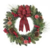 Home Accents Holiday 24 In. Artificial Pine Wreath With Red Plaid Bow-2323320HD 206954455 -Christmas Decoration Store home accents holiday 24 in. artificial pine wreath with red plaid bow 2323320hd