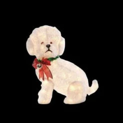 Home Accents Holiday 24 In. Pre-Lit Fluffy Dog-TY073-1314-0 205983465